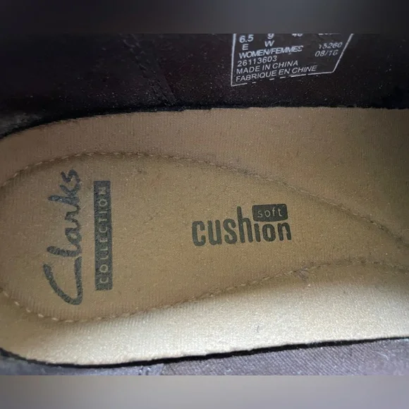 Clarks Women's Brown Leather Shoes - Picture 4 of 6